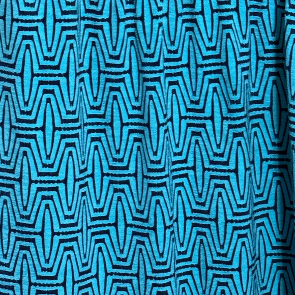 Market & Spruce Teal Geometric Midi Dress - Picture 3 of 4